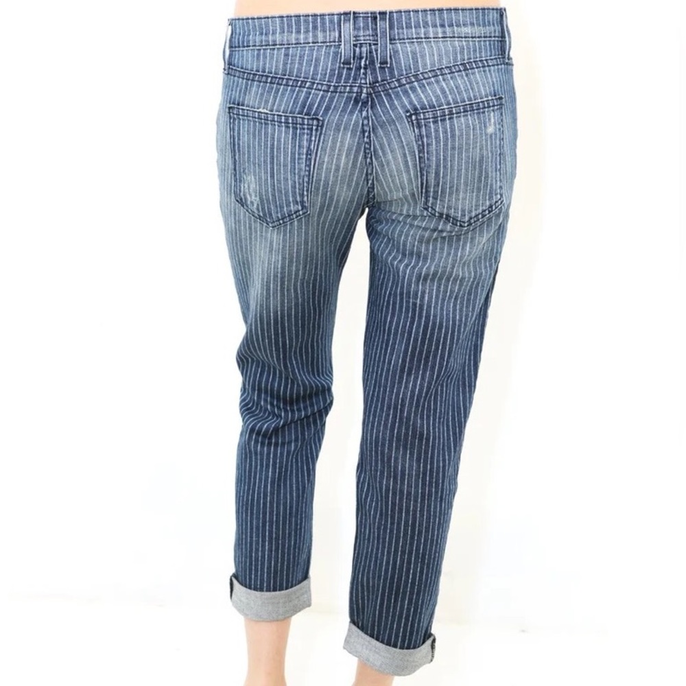 Current Elliott The Fling Jean in Indigo Pinstripe